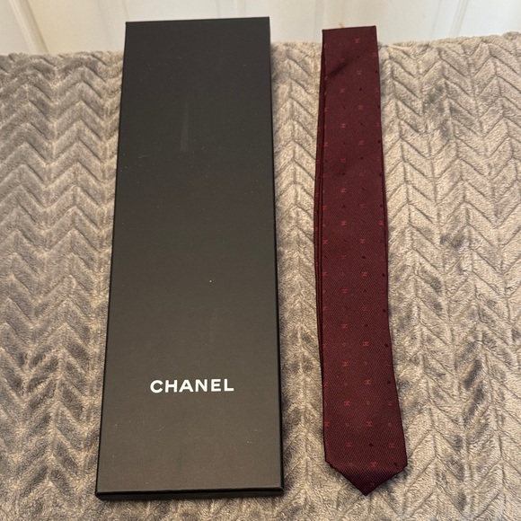CHANEL Other - CHANEL Burgundy Tie
